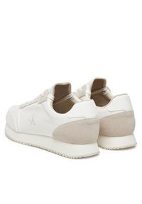 Calvin Klein Jeans Sneakersy Runner Sock Laceup Mg Canvas YM0YM01217 Biały. Kolor: biały. Materiał: materiał #4