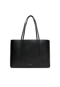Calvin Klein Torebka Foil Logo Tote W/Pouch LV04F3274G Czarny. Kolor: czarny. Materiał: skórzane #3
