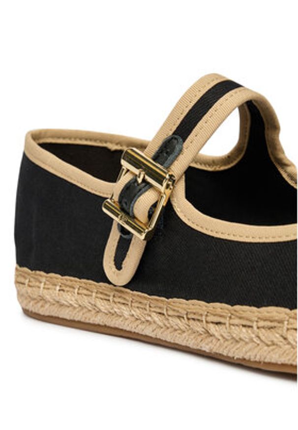 TOMMY HILFIGER - Tommy Hilfiger Espadryle Buckle Maryjane Espadrille FW0FW09239 Czarny. Kolor: czarny. Materiał: materiał