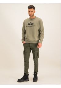 Alpha Industries Bluza Basic 178302 Zielony Regular Fit. Kolor: zielony. Materiał: bawełna #5