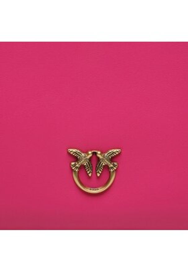 Pinko Torebka Flat Classic AI 23-24 PCPL 100455 A0F1 Różowy. Kolor: różowy. Materiał: skórzane