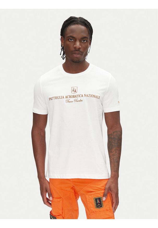 Aeronautica Militare T-Shirt 251TS2410J592 Biały Regular Fit. Kolor: biały. Materiał: bawełna
