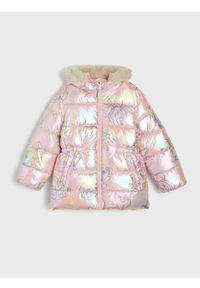 Sinsay - Pikowana kurtka z efektem holograficznym Minnie Mouse - różowy. Kolor: różowy. Wzór: motyw z bajki