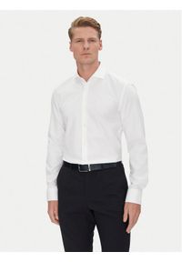 BOSS Koszula H-Hank 50538962 Biały Slim Fit. Kolor: biały. Materiał: bawełna