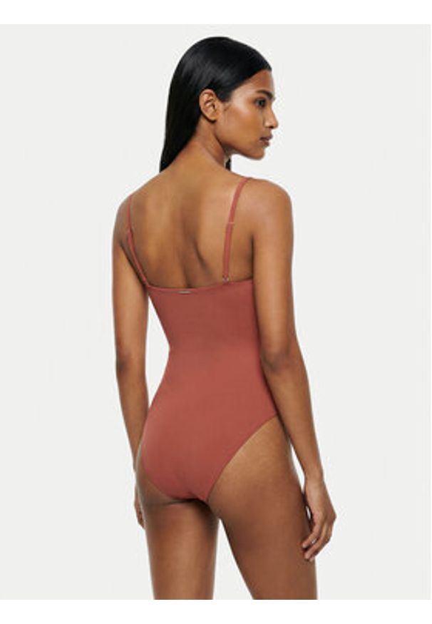 Calvin Klein Swimwear Strój kąpielowy LV00Q62709 Różowy. Kolor: różowy. Materiał: syntetyk