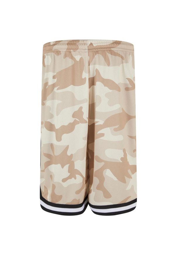 Urban Classics - Szorty Męskie Siatka Nadruk Na Całej Powierzchni. Kolor: zielony, brązowy, wielokolorowy. Wzór: nadruk. Sport: turystyka piesza