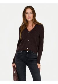only - ONLY Kardigan Katia 15310902 Brązowy Regular Fit. Kolor: brązowy. Materiał: syntetyk #1