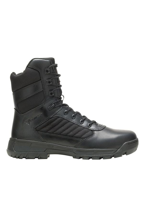 Buty Bates Tactical Sport 2 Tall Side Zip E03180 - czarne. Zapięcie: zamek. Kolor: czarny. Materiał: zamsz, poliester, skóra, guma. Szerokość cholewki: normalna. Sport: turystyka piesza