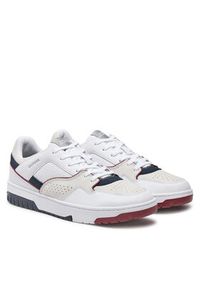 TOMMY HILFIGER - Tommy Hilfiger Sneakersy Th Basket Modern Street Lth FM0FM05211 Biały. Kolor: biały. Materiał: skóra