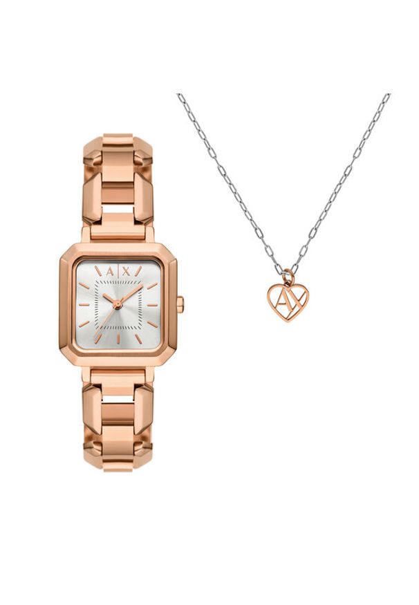 Armani Exchange Zegarek Leila AX7167SET Złoty. Kolor: złoty