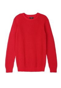TOP SECRET - Sweter z grubej przędzy. Okazja: na co dzień. Kolor: czerwony. Materiał: dzianina. Sezon: wiosna, lato. Styl: casual #2