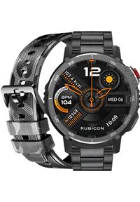 Rubicon - Zegarek męski SMARTWATCH moro militarny z bransoletą. Rodzaj zegarka: smartwatch. Styl: militarny