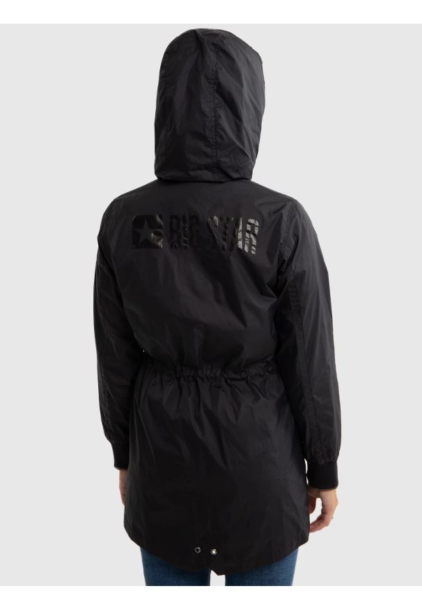 Big-Star - Płaszczyk dziewczęcy typu parka czarny Nuria 906. Kolor: czarny