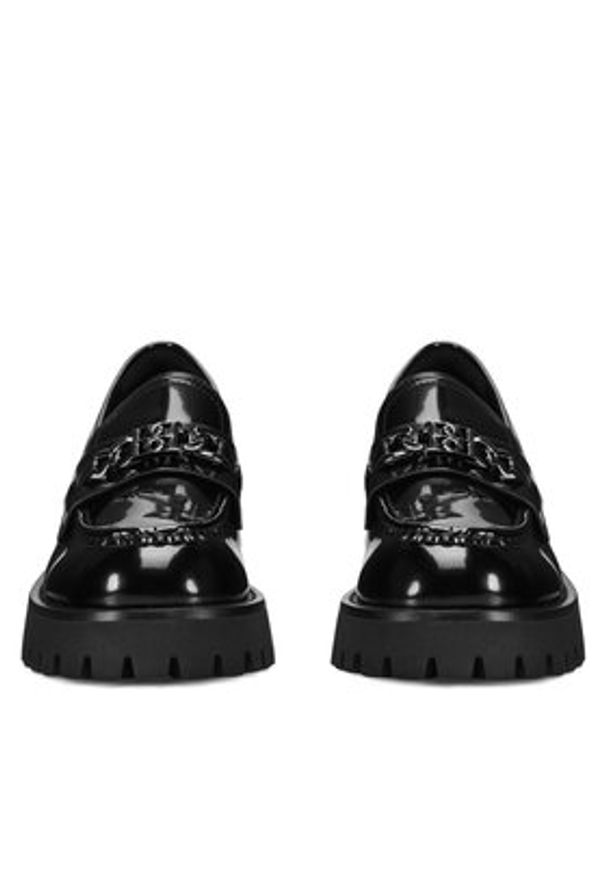 Badura Loafersy LINDA-WGA3313-1Z Czarny. Kolor: czarny. Materiał: lakier, skóra