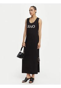 Liu Jo Beachwear Sukienka codzienna VA6215 JS360 Czarny Regular Fit. Okazja: na co dzień. Kolor: czarny. Materiał: wiskoza. Typ sukienki: proste. Styl: casual #3