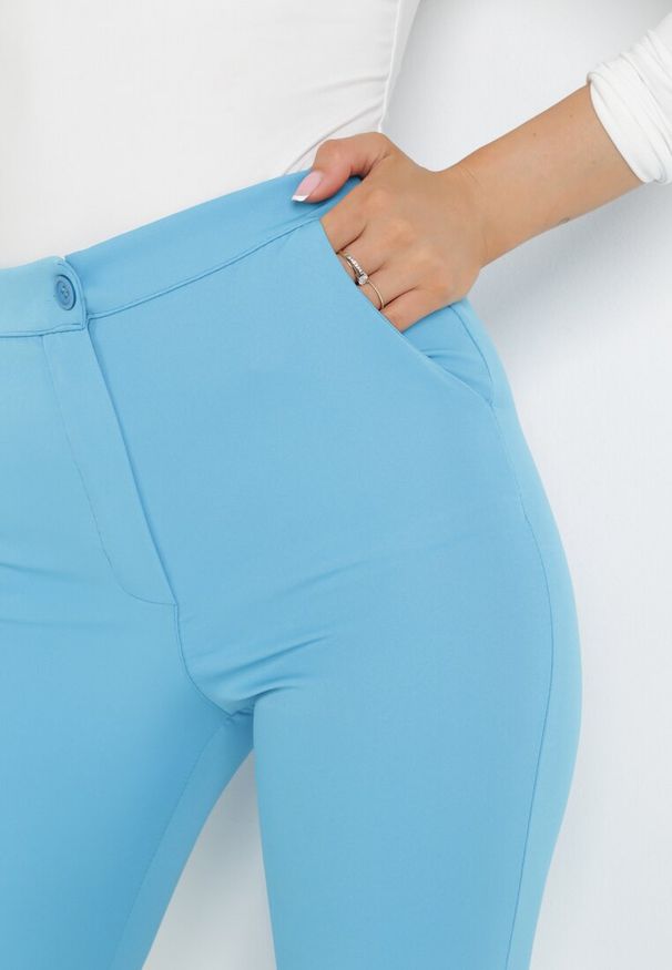 Born2be - Niebieskie Spodnie Dzwony Amathotis. Stan: podwyższony. Kolor: niebieski. Długość: długie