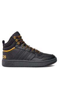 Adidas - adidas Sneakersy Hoops 3.0 Mid IG7928 Czarny. Kolor: czarny. Materiał: skóra