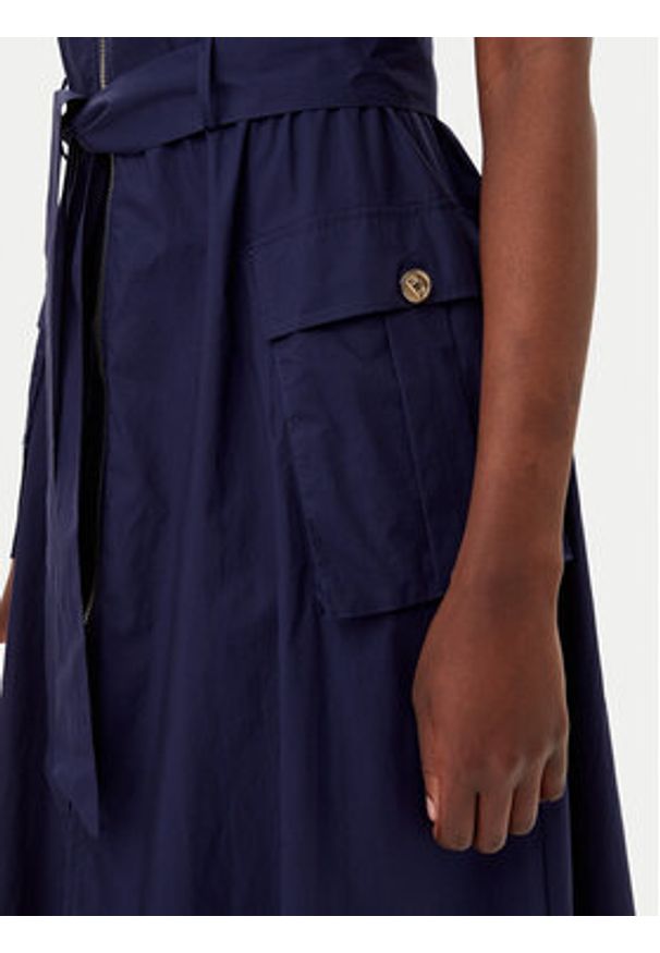 Gaudi Sukienka koszulowa 511FD15014 Niebieski Regular Fit. Kolor: niebieski. Materiał: bawełna. Typ sukienki: koszulowe