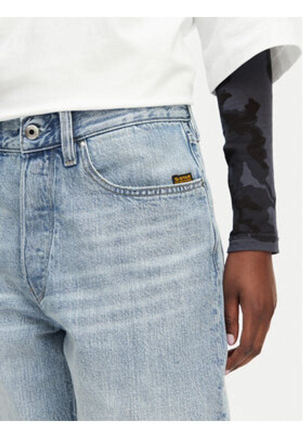 G-Star RAW - G-Star Raw Szorty jeansowe Clean Edge D28383-E352 Niebieski jasny Wide Fit. Kolor: niebieski. Materiał: bawełna