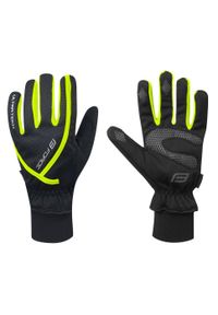 FORCE - Rękawiczki rowerowe zimowe dla dorosłych Force Ultra Tech. Kolor: czarny, wielokolorowy, żółty. Sezon: zima. Sport: kolarstwo