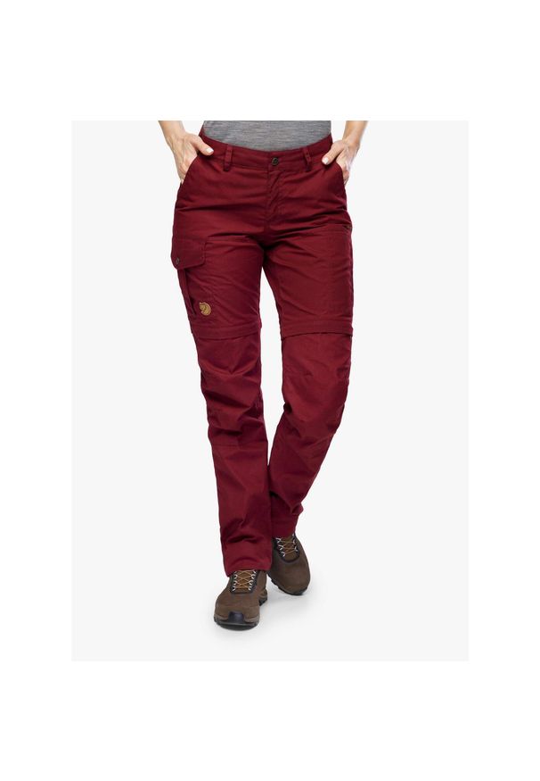 Fjällräven - Spodnie trekkingowe damskie Fjallraven Karla Pro Zip-off Trousers. Kolor: czerwony. Sport: turystyka piesza