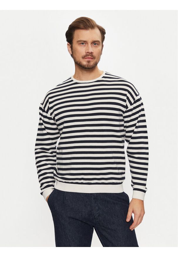 Jack & Jones - Jack&Jones Sweter Calvin 12269031 Czarny Relaxed Fit. Kolor: czarny. Materiał: bawełna