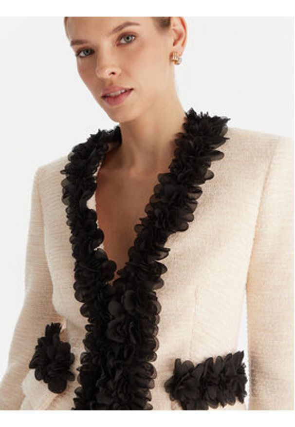 Babylon Marynarka S00750 Écru Regular Fit. Materiał: syntetyk