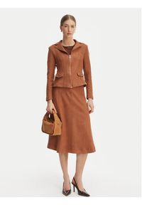 Rinascimento Kurtka z imitacji skóry CFC0127914003 Brązowy Slim Fit. Kolor: brązowy. Materiał: skóra #3