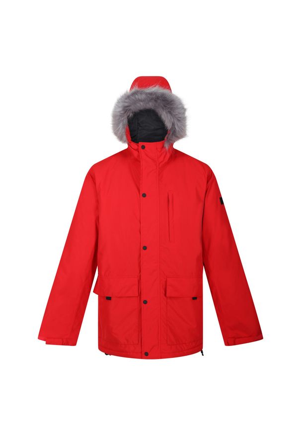 Salinger IV Regatta męska turystyczna kurtka parka zimowa. Kolor: czerwony. Sezon: zima