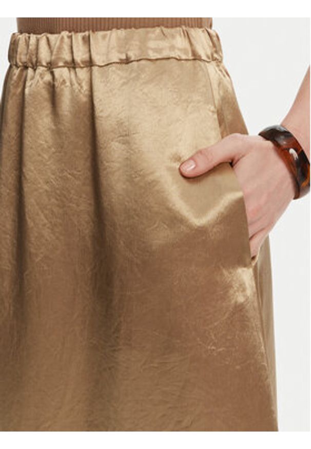 Max Mara Leisure Spódnica trapezowa Nuevo 2516101028 Beżowy Regular Fit. Kolor: beżowy. Materiał: acetat