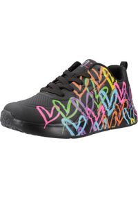 skechers - Buty do chodzenia damskie Skechers Uno Light Heart Of. Kolor: czarny. Materiał: syntetyk, tkanina, materiał. Szerokość cholewki: normalna. Model: Skechers Sport. Sport: turystyka piesza