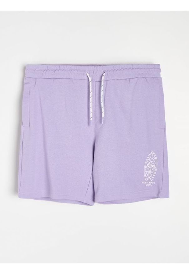 Sinsay - Szorty dresowe - fioletowy. Kolor: fioletowy. Materiał: dresówka