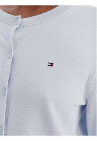 TOMMY HILFIGER - Tommy Hilfiger Kardigan WW0WW42370 Błękitny Regular Fit. Kolor: niebieski. Materiał: syntetyk #4