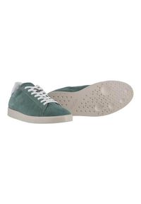 ecco - Buty do chodzenia męskie Ecco Sneaker Street Lite. Kolor: zielony. Materiał: skóra. Szerokość cholewki: normalna. Sport: turystyka piesza