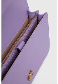 Pinko torebka skórzana kolor fioletowy. Kolor: fioletowy. Materiał: skórzane #2