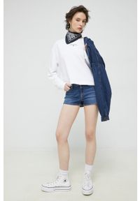 Tommy Jeans bluza damska kolor biały z nadrukiem. Kolor: biały. Materiał: bawełna, dzianina. Wzór: nadruk #6