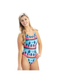 DOLFIN - Strój Kąpielowy Dolfin Revibe Santa Monica Z Wycięciem Na Plecach – Rozmiar 26. Kolor: wielokolorowy, niebieski, zielony. Wzór: nadruk #1