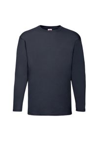 FRUIT OF THE LOOM - Męska Koszulka Z Długim Rękawem Valueweight. Kolor: niebieski. Długość rękawa: długi rękaw. Długość: długie. Sport: turystyka piesza #1