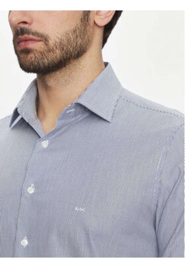 Michael Kors Koszula MK0DS01293 Niebieski Slim Fit. Kolor: niebieski. Materiał: bawełna