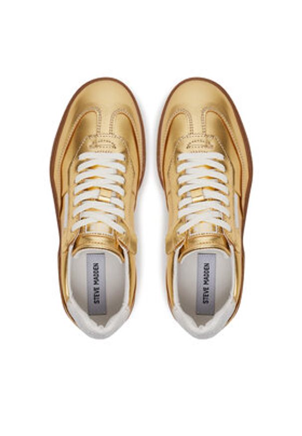Steve Madden Sneakersy Euphoria SM11003591 Złoty. Kolor: złoty. Materiał: skóra