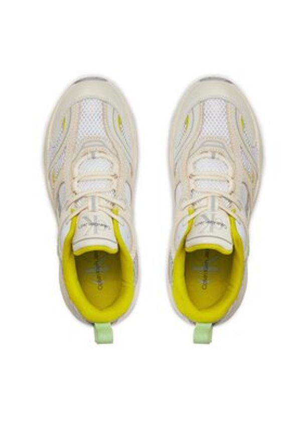 Calvin Klein Jeans Sneakersy Retro Tennis Su-Mesh Wn YW0YW00891 Biały. Kolor: biały. Materiał: materiał