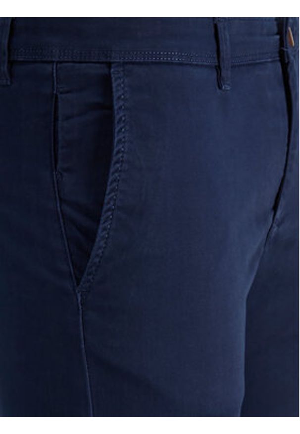Jack & Jones Chinosy Marco 12150148 Granatowy Slim Fit. Kolor: niebieski. Materiał: bawełna