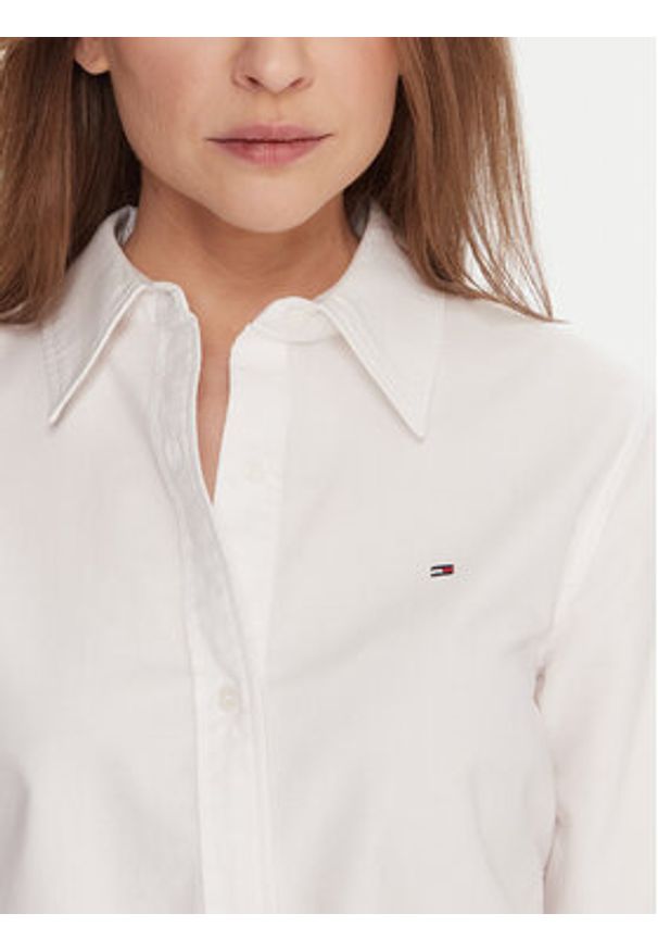 TOMMY HILFIGER - Tommy Hilfiger Koszula WW0WW46111 Biały Relaxed Fit. Kolor: biały. Materiał: bawełna