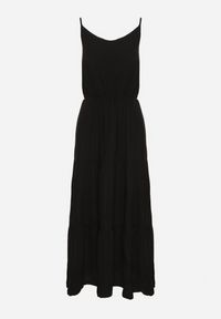 Born2be - Czarna Wiskozowa Sukienka o Rozkloszowanym Kroju na Ramiączkach Flenore. Okazja: na spacer, na co dzień. Kolor: czarny. Materiał: wiskoza. Długość rękawa: na ramiączkach. Sezon: lato. Typ sukienki: rozkloszowane. Styl: casual, elegancki #5