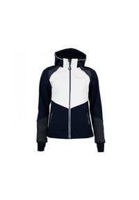 PEAK MOUNTAIN - Kurtka damska Peak Mountain Softshell Ametisffa. Typ kołnierza: kołnierzyk stójkowy. Kolor: szary, niebieski, wielokolorowy. Materiał: softshell. Sport: turystyka piesza #1