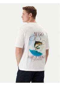 Hugo - HUGO T-Shirt Nofishix 50554370 Biały Regular Fit. Kolor: biały. Materiał: bawełna #3