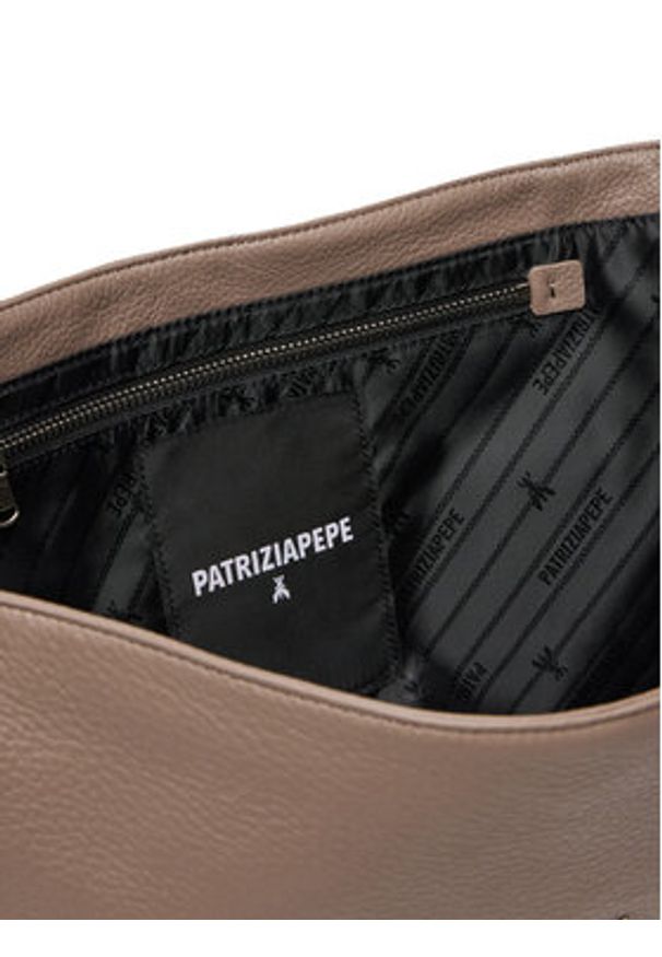 Patrizia Pepe Torebka 8B0280/L165-B744 Brązowy. Kolor: brązowy. Materiał: skórzane