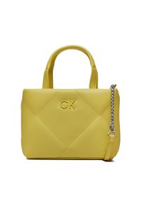 Calvin Klein Torebka Re-Lock Quilt Tote Mini K60K611340 Żółty. Kolor: żółty. Materiał: skórzane #1