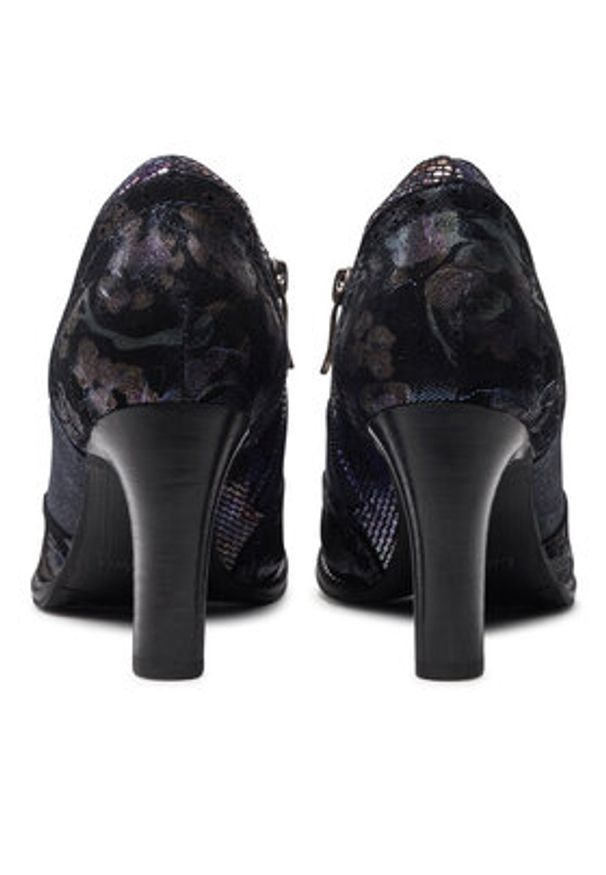 Laura Vita Półbuty Alcbaneo 162 Granatowy. Kolor: niebieski. Materiał: skóra