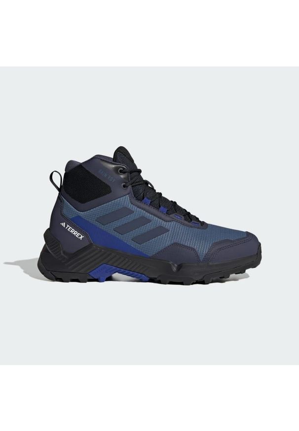 Adidas - Eastrail 2.0 Mid RAIN.RDY Hiking Shoes. Kolor: niebieski. Materiał: materiał. Sezon: zima. Styl: sportowy